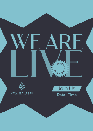 We Are Live Flyer Image Preview