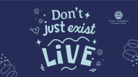 Live Positive Quote Facebook Event Cover Design