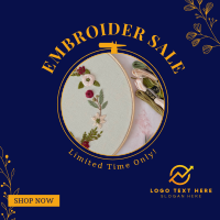 Embroidery Sale Linkedin Post Design