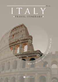 Italy Itinerary Poster Image Preview