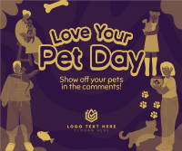 Quirky Pet Love Facebook Post Design
