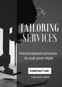 Tailoring Services Minimalist Poster Design