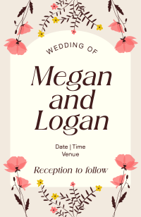 Floral Spring Wedding Invitation Preview