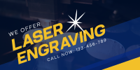 Laser Engraving Service Twitter Post Design