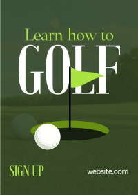 Minimalist Golf Coach Flyer Design