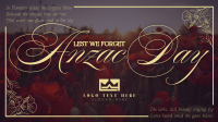 Elegant Anzac Day Facebook event cover Image Preview