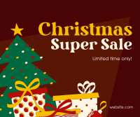 Christmas Super Sale Facebook Post Design