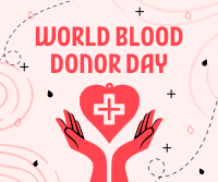 Handy Blood Donation Facebook Post Design