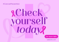 Cancer Prevention Check Postcard Image Preview