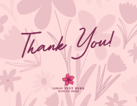 Minimal and Feminine Floral Thank You Card Image Preview