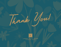 Minimal and Feminine Floral Thank You Card Image Preview