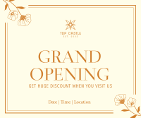 Grand Opening Elegant Floral Facebook post Image Preview