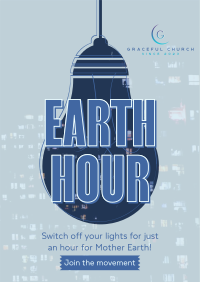 Earth Hour Light Bulb Poster Image Preview