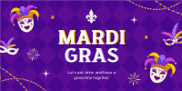 Mardi Gras Masquerade Twitter post Image Preview