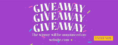 Confetti Giveaway Announcement Facebook cover Image Preview