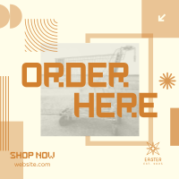 Geometric Order Here Instagram Post Image Preview