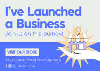 Modern Business Launch Postcard Design