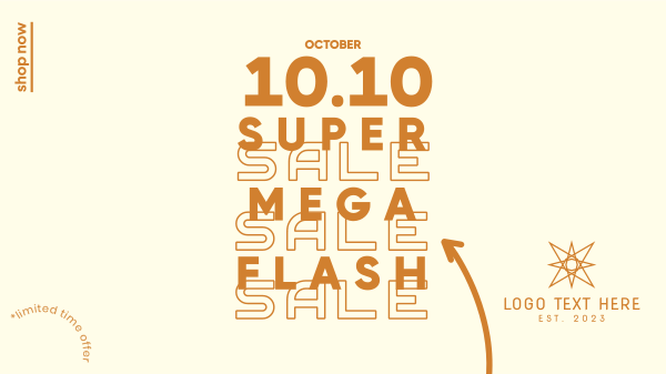 Flash Sale 10.10 Facebook Event Cover Design Image Preview