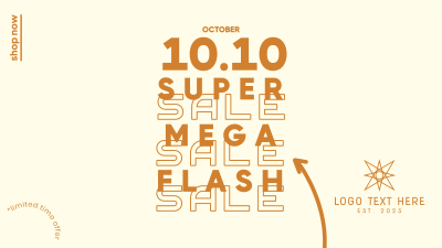 Flash Sale 10.10 Facebook Event Cover Image Preview