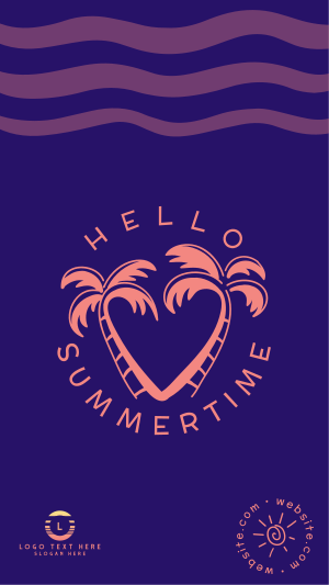 Hello Summertime Facebook story Image Preview