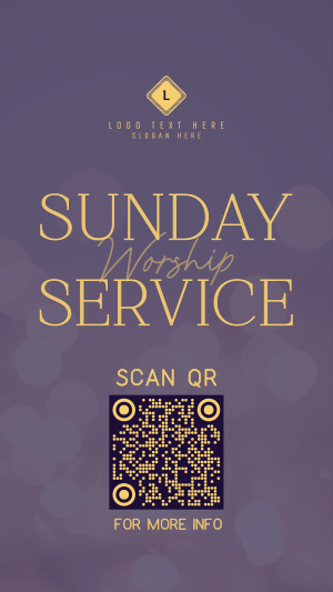 Sunday Worship Gathering Instagram story Image Preview