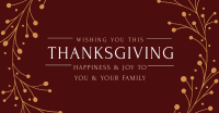 Thanksgiving Greeting Facebook ad Image Preview