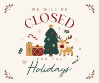 Closed for the Holidays Facebook Post Design