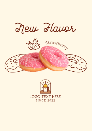 Strawberry Flavored Donut  Flyer