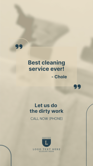 Cleaning Feedback Facebook story Image Preview