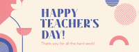 Generic Teacher Greeting Facebook cover Image Preview