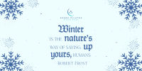 Winter Quote Snowflakes Twitter post Image Preview