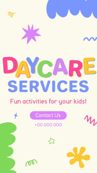 Scribble Shapes Daycare TikTok Video Design