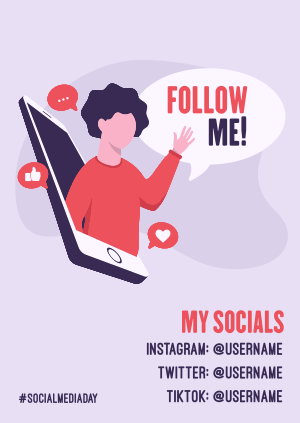 Follow My Socials Poster Image Preview