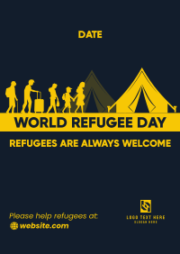 Refugee Day Facts Poster Design