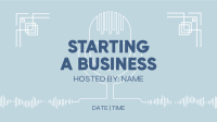 Simple Business Podcast Facebook Event Cover Design