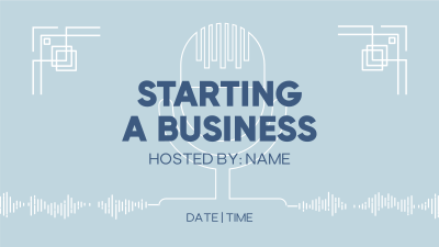 Simple Business Podcast Facebook event cover Image Preview