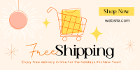 New Year Free Shipping Twitter Post Image Preview