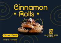 Quirky Cinnamon Rolls Postcard Preview