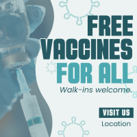 Free Vaccination For All Instagram post Image Preview