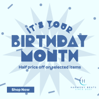 Birthday Month Promo Instagram post Image Preview
