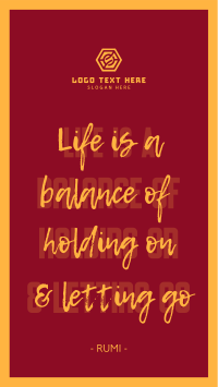 Life Balance Quote Instagram reel Image Preview