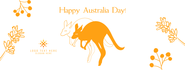 Australia Day Kangaroo Facebook Cover Design Image Preview