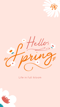 Hello Spring Greeting YouTube Short Design