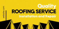 Quality Roofing Twitter Post Design