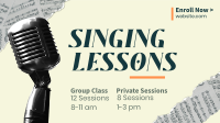 Singing Lessons Facebook Event Cover Design