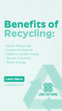 Recycling Benefits Facebook Story Design