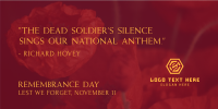 Remembrance Day Quote Twitter Post Design