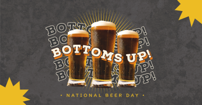 Bottoms Up this Beer Day Facebook ad Image Preview