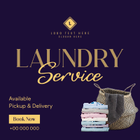 Laundry Delivery Services Instagram Post Design