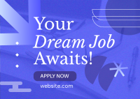 Apply your Dream Job Postcard Design